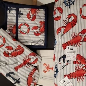 Kitchen Lobster Towels, Trivet, Oven Mitt and Pot Holder